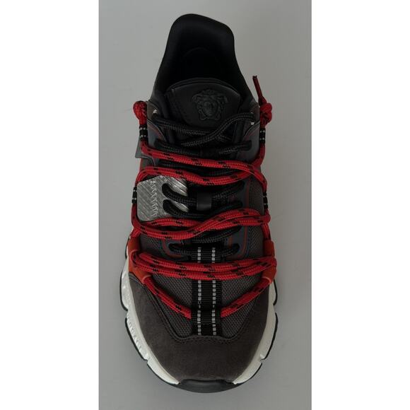 Versace Men\'s Greca Sneakers Red/Gray 11 US (44 Euro) IT 1021490 NIB main image 11